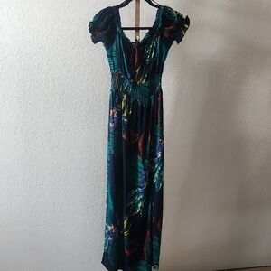 Patrons of Peace Black Floral Maxi Dress
